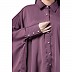 Designer Shirt style Kaftan with inner abaya- Purple-Black